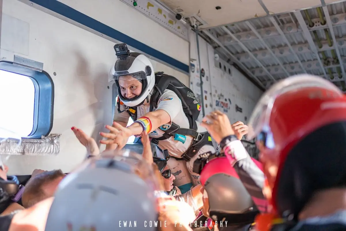 Dernières secondes avant la sortie d'avion