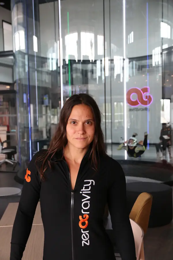 Portrait de Domitille Kiger en combinaison zerOGravity